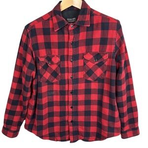 Polo Jeans Co Ralph Lauren Jacket‎ Shacket Mens Medium Buffalo Check Lined